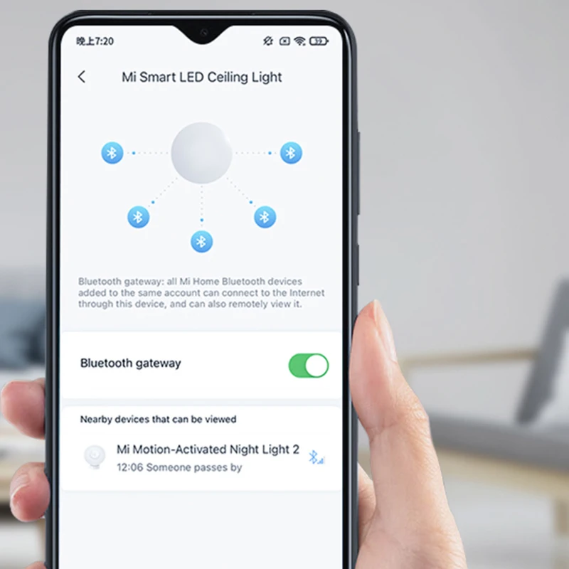 Фото Ночник Xiaomi с активацией движения 2, Bluetooth, регулируемая яркость, инфракрасный умный датчик человеческого тела, умная ссылка, ночник №5