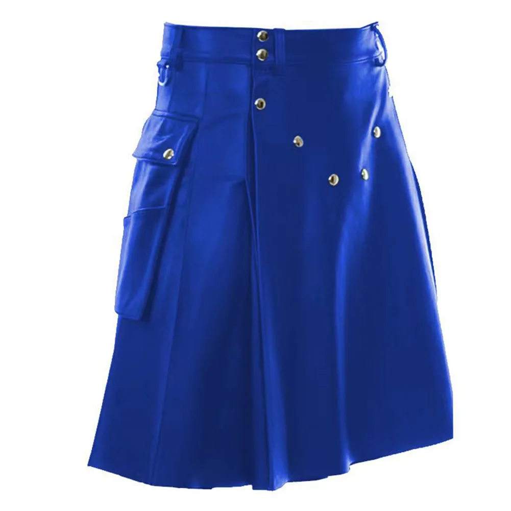 Фото Мужская повседневная юбка Larp Club Kilt, уличная юбка XL 2XL, мужской килт 75, полиэстер, 25 спандекс, однотонный узор №3