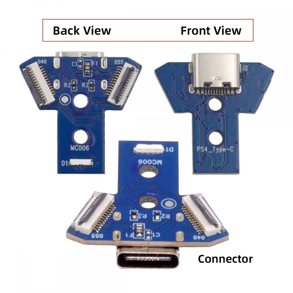 Гнездовой разъем Type-C, замена Micro-USB 5-контактного разъема для PS4 DualShock JDS-040 JDS-055, модуль разъема платы для ремонта (art.: 3920cf7ae0532) - 3920cf7ae0532