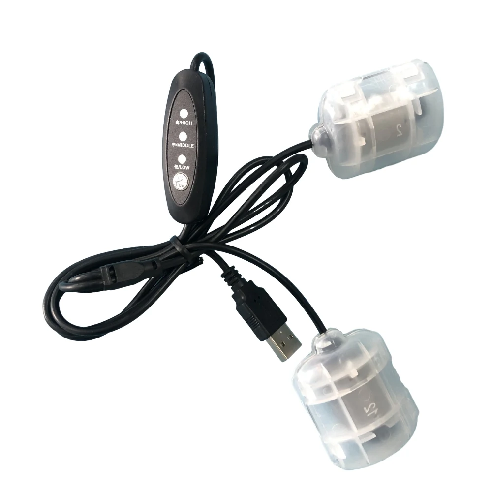 USB-вибратор с двумя двигателями, 5 в пост. Тока, 3 скорости, с кабелем 1,1 м