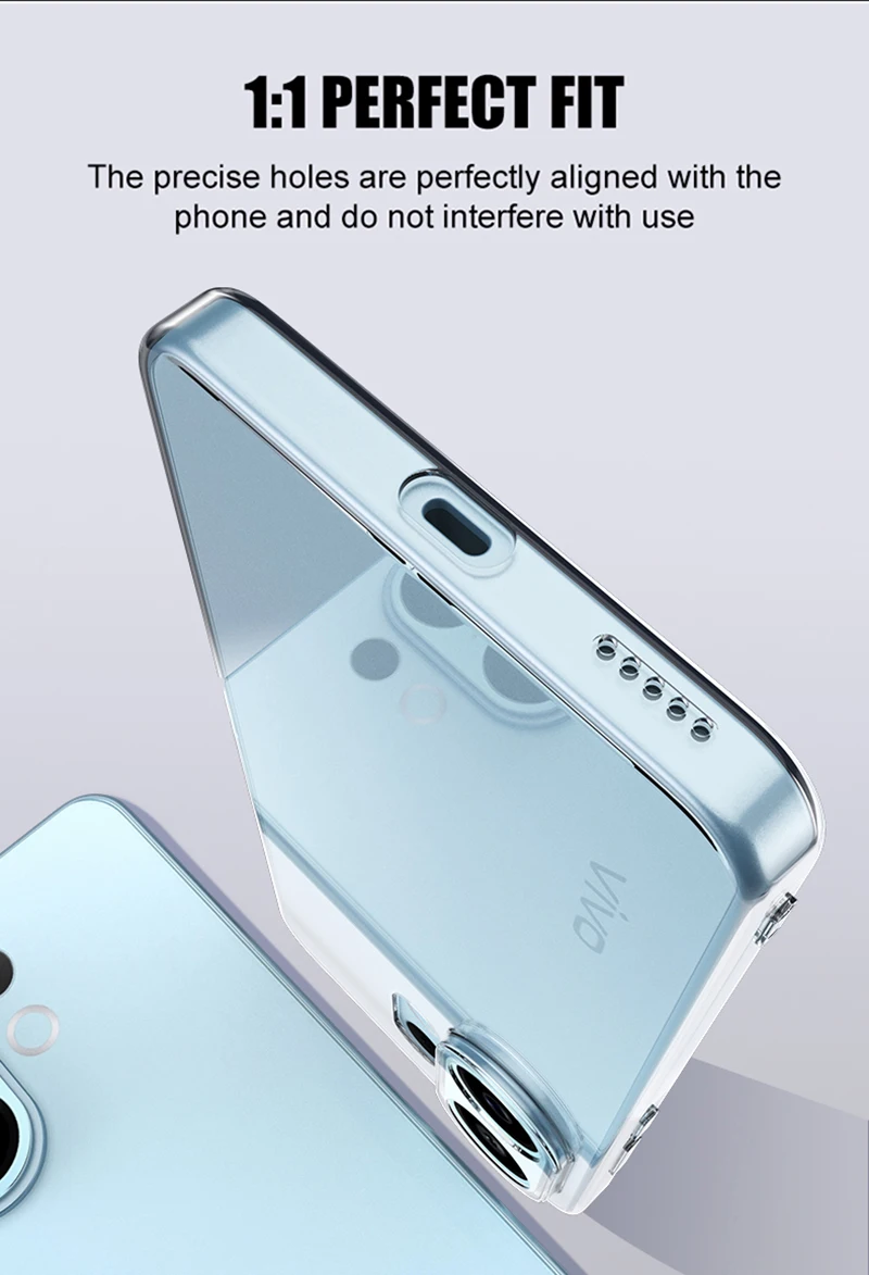 Фото Ультратонкий силиконовый мягкий чехол для Vivo X200 FE X200S X100 X100S Pro Mini Ultra Transparent Clear Back Cover Shell X 200 100S Pro №4