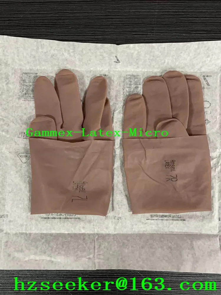 Ansell Gammex Latex Micro (10 пар) Латексные, бесподродовые хирургические перчатки ультратонкие чувствительные светло-коричневые или кофейного цвета 30 см
