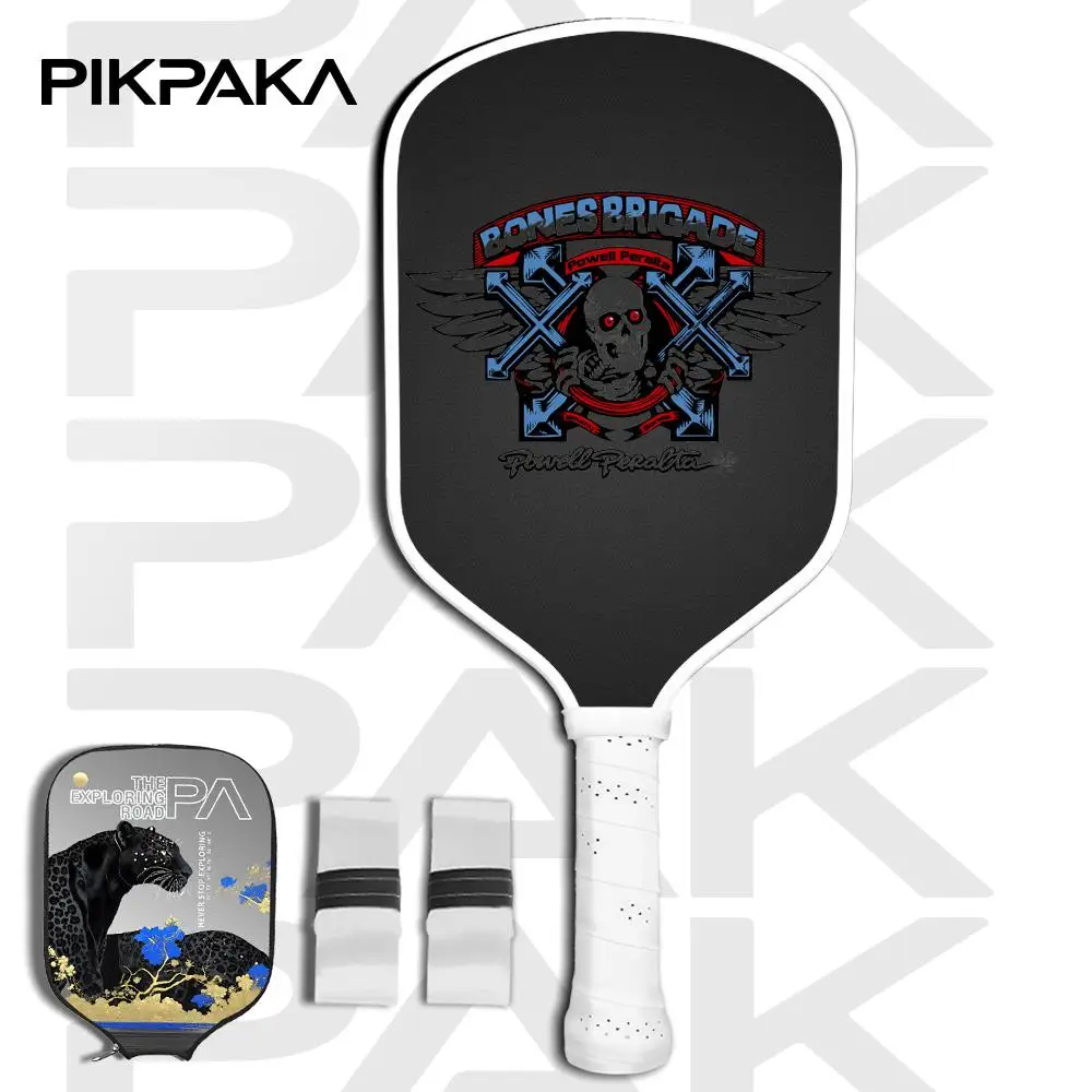 P-Powell P-Peralta Скейтборд Pickleball Paddle T700 Углеродное волокно Unibody Термоформованный сотовый сердечник 16 мм с лентой для захвата сумки