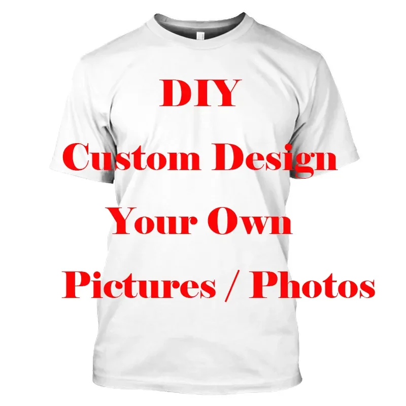 Фото Kaus Hip Hop pria wanita, kaos cetak 3D gaya sendiri desain kuпод заказ Diy 2023, baju №2