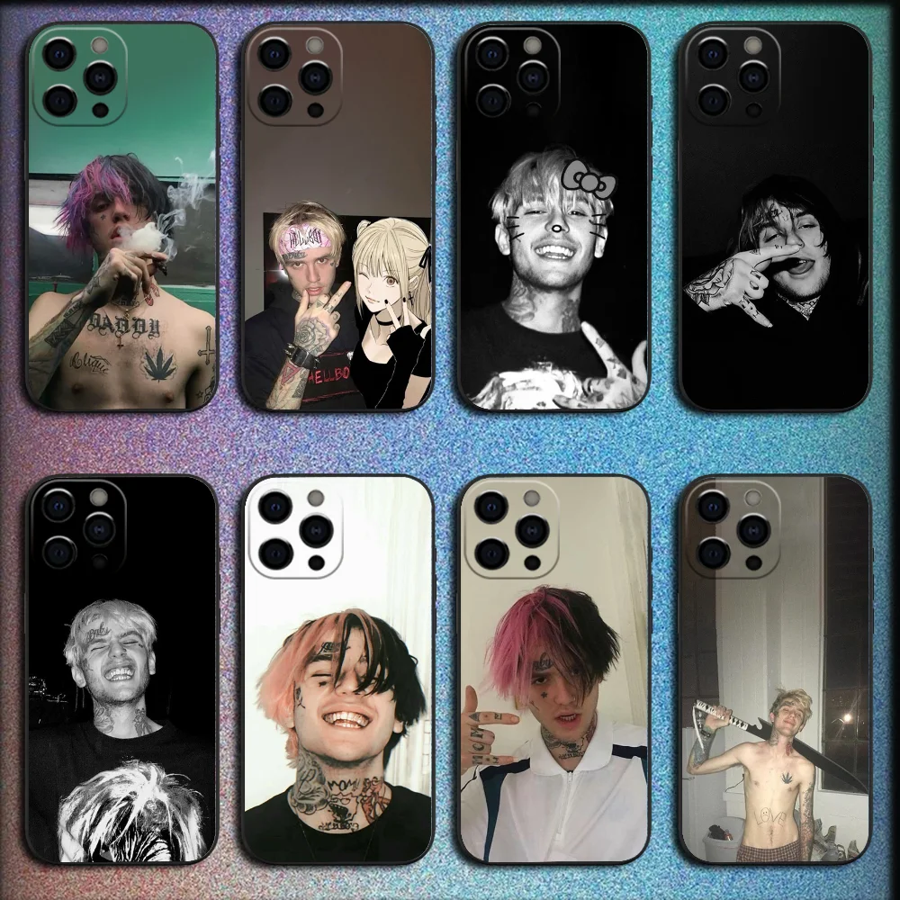 Чехол для телефона Singer Misa L-Lil Peep для iPhone 16,15,14,13,12,11, Pro, X, XS, Max, XR, Plus, Mini Soft Black Cover