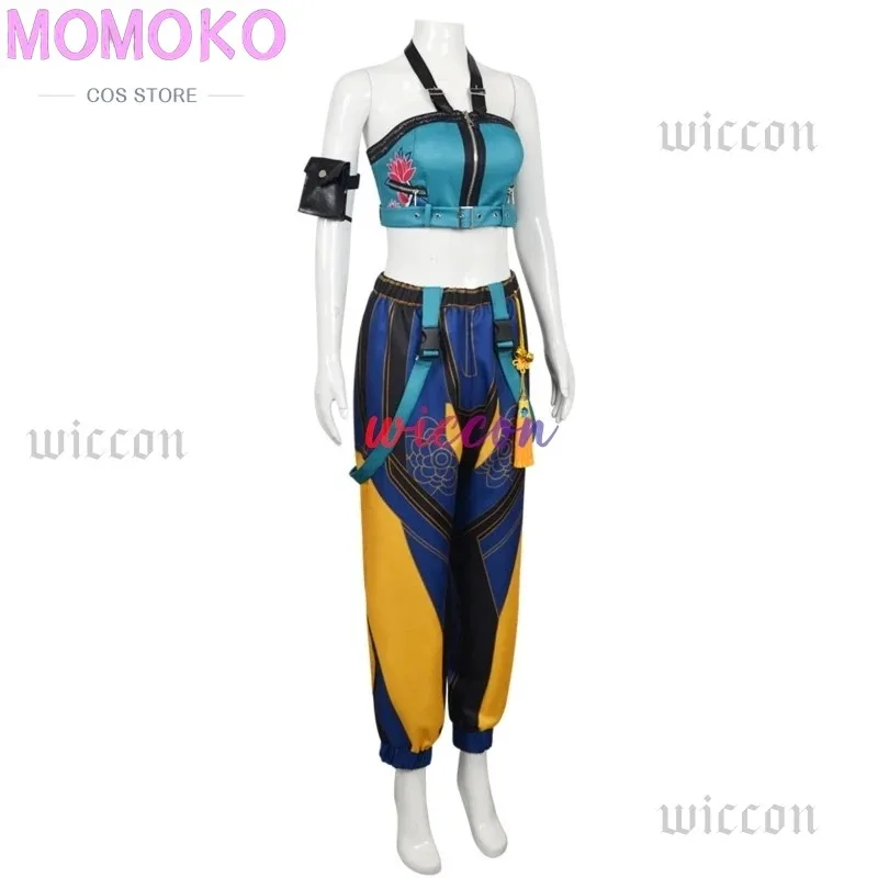 Фото Зизи 2025л ‌ ‌ ‌   KPOP Demon Huntrix Zoey Косплей Костюм Сценическая Униформа Платье Аниме Девушки Групповые Охотники Комплект Одежды Хэллоуин Карни №4