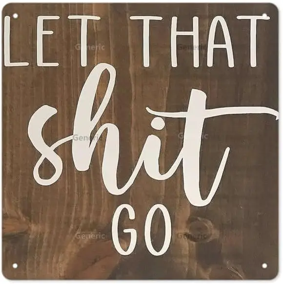 Деревенский знак Art Decor let That Shit go Bath Decor Namaste Sign Забавные вывески для ванной комнаты Farmhouse Half Bath Boho Style Decor Sign Bo