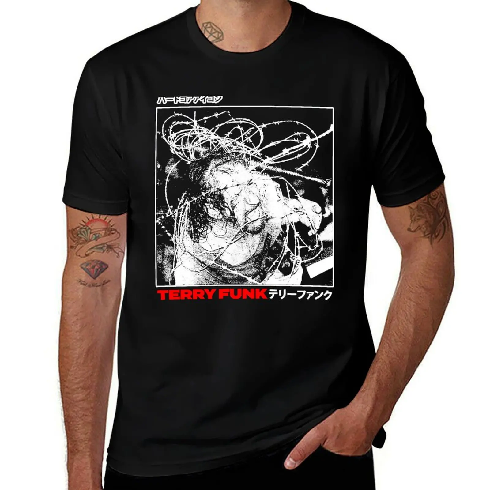 Футболка Terry wcw Funk, мужские футболки с рисунком, мужские футболки, хлопковая футболка