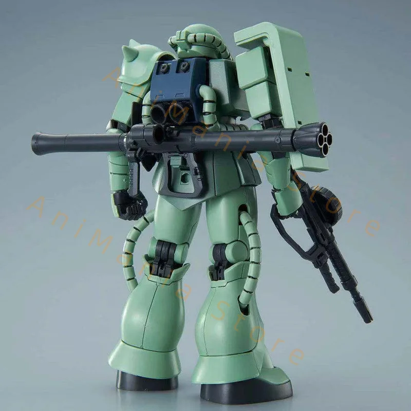 Фото Bandai натуральная модель Gundam, комплект аниме-фигурки HGUC 1/144 MS-06 Zaku II, коллекция Gunpla, аниме-фигурки, игрушки для детей №4