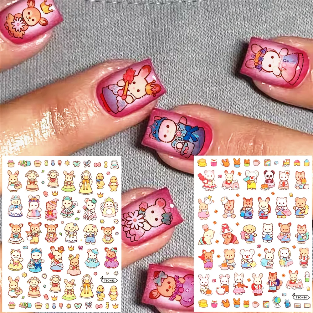 Детали для животных, мультфильм, аниме, кролик, собака, кошка, олень, медведь, милая игра, домашние животные, DIY 3D наклейки на заднюю панель