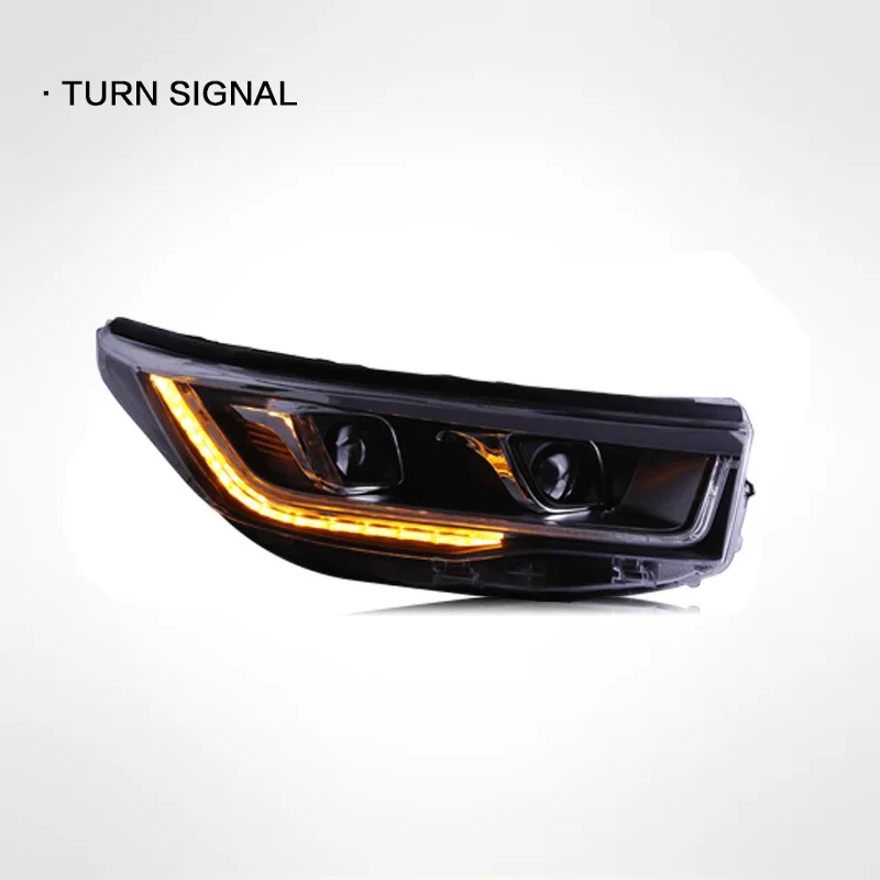 Фото Для фар Toyota Highlander 2015 2016 2017, Highlander, светодиодные фары DRL, аксессуары для линз проектора Plug and play №5