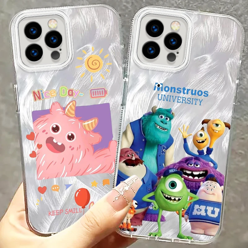 Чехол для телефона из ТПУ с изображением Disney Университет Монстров для iPhone 15 14 13 12 11 XS X XR 8 7 Pro Max Plus перьевая пряжа