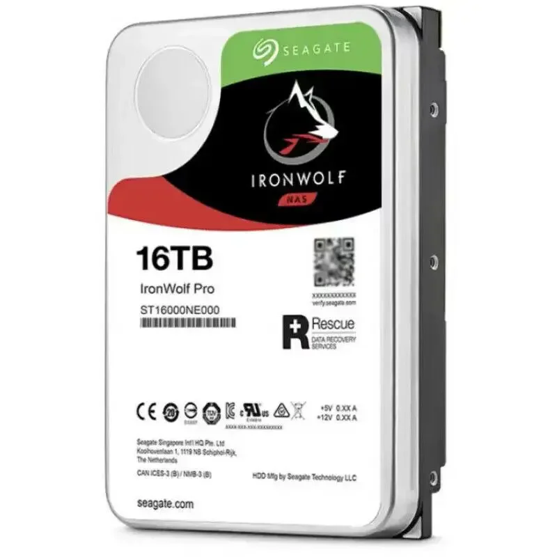 Внутренний жесткий диск IronWolf Pro, 16 Тб, 7200 об/мин, 3,5 дюйма (ST16000NE000), новый