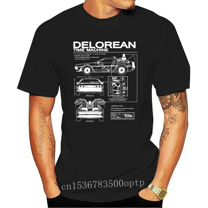 Новинка Назад в будущее Delorean схематическая футболка темно-синяя крутая Повседневная футболка гордости Мужская Унисекс 2021 модная футболка свободного кроя Размер 01119