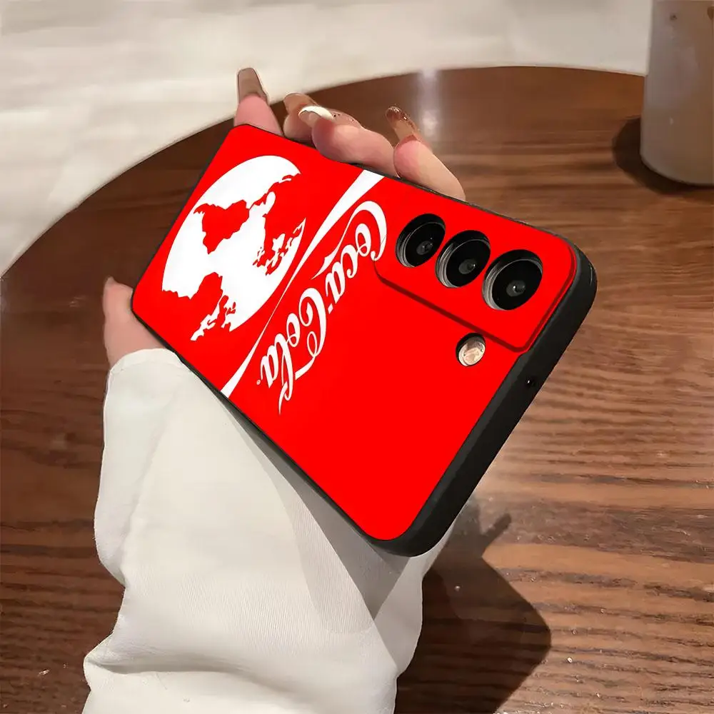 Фото C-Coca-Fashion Cola Phone Case For Samsung S25 S24 FE S23 S22 S21 Plus S20 Ultra Note20Ultra Black Soft Shell №5