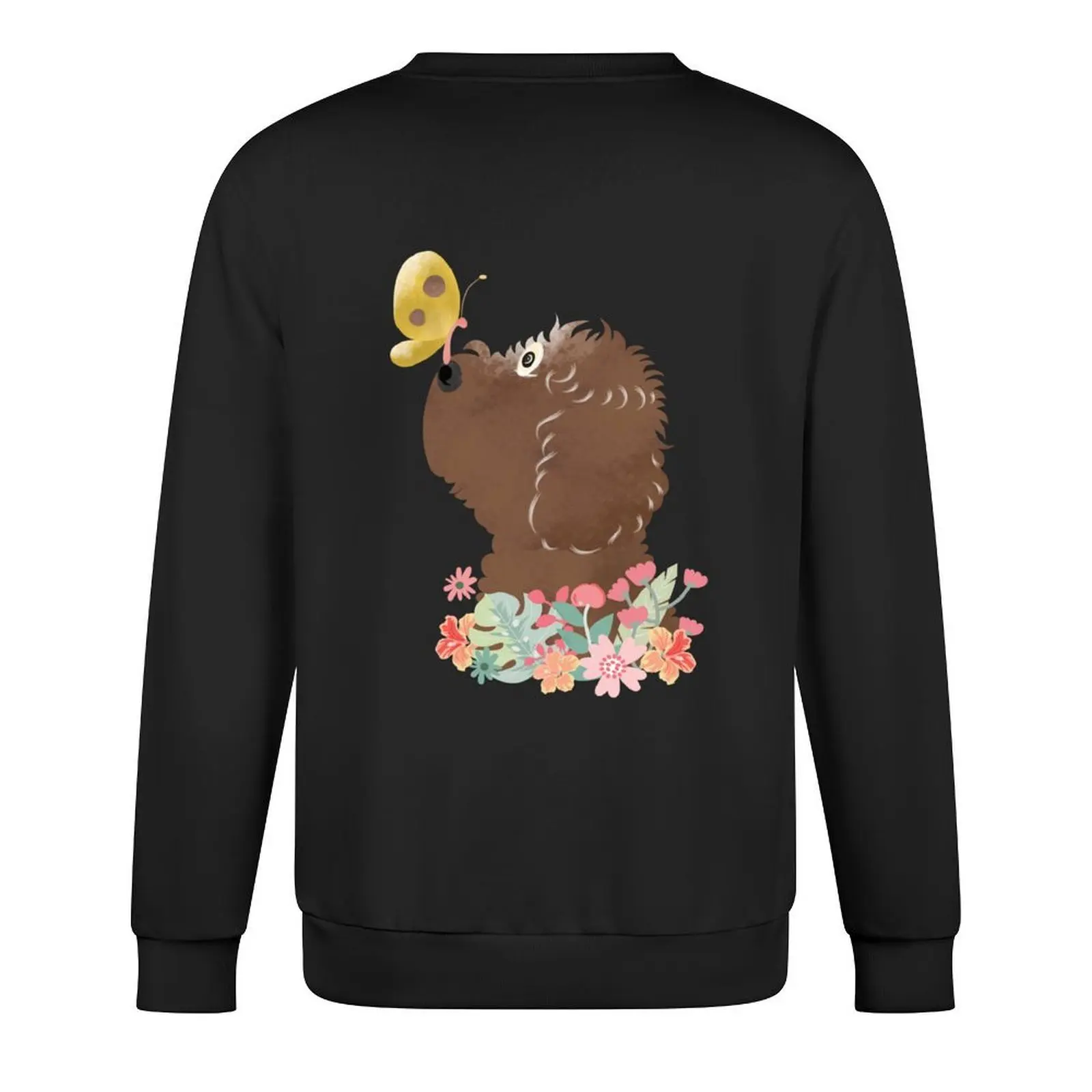 Фото Привет Весна! Шоколадный Goldendoodle Labradoodle Cockapoo Cavapoo Aussiedoodle Пуловер спортивный костюм мужская толстовка для мужчин №3