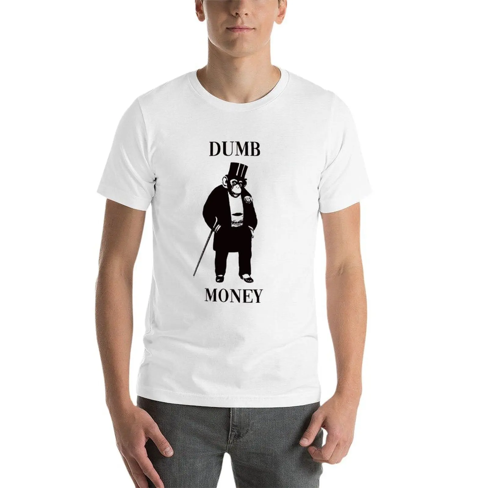 Фото Футболка Fancy Dumb Money, хлопковая футболка, мужская футболка, футболка из 100% хлопка №3