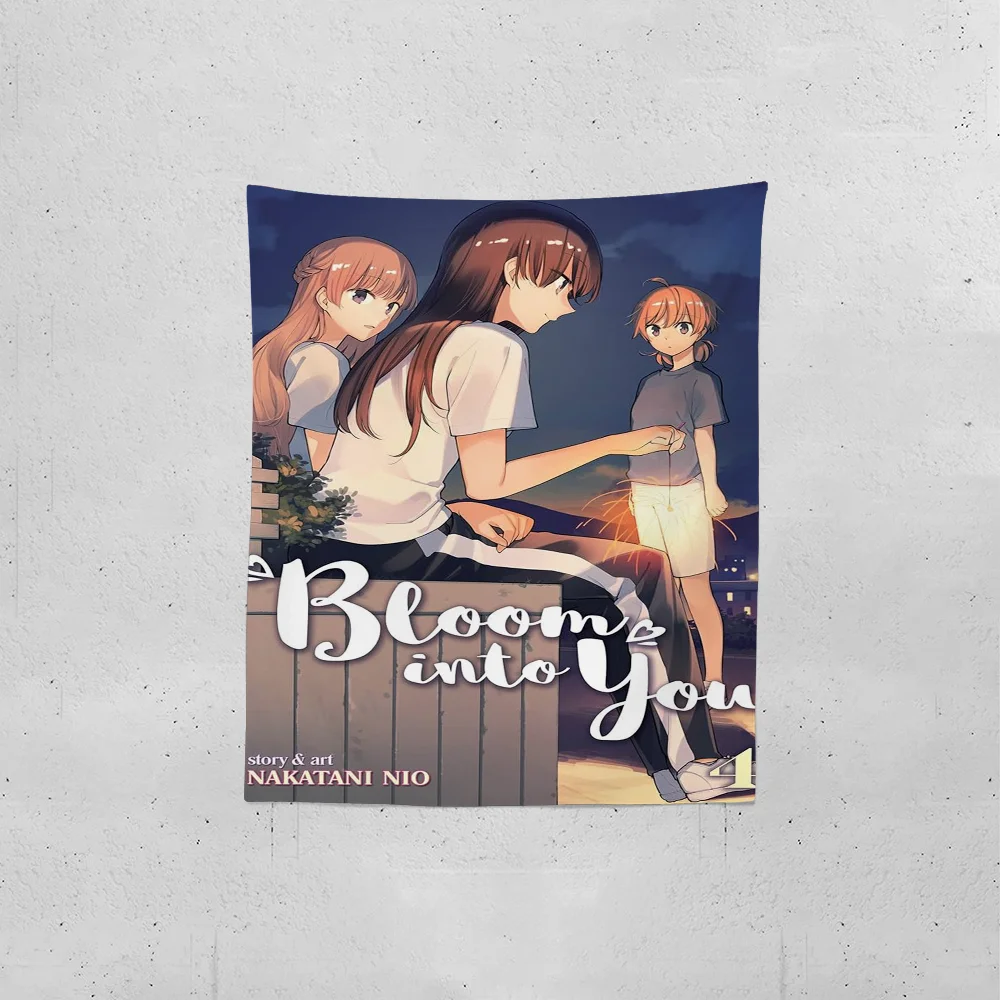B-Bloom Into You Yuu N-Nanami гобелен креативный узор фото гостиная настенное искусство гобелен Декор вечерние уличные украшения баннеры