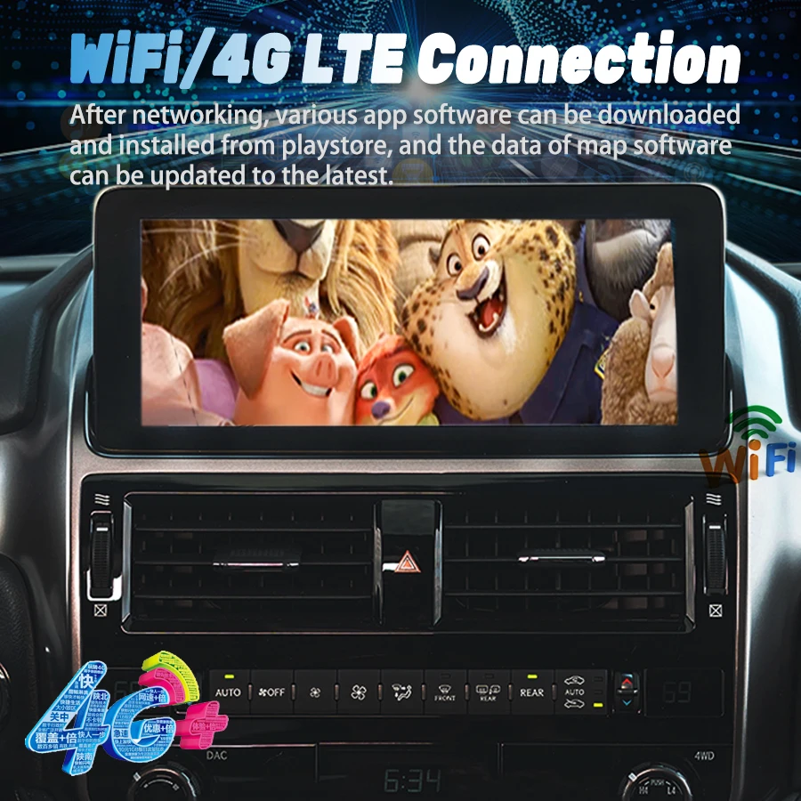 Фото Новая Автомобильная магнитола 10,9 дюйма Android для Lexus GX400 GX460 2009 - 2022 CarPlay мультимедийный видеоплеер GPS WIFI стерео головное устройство №2