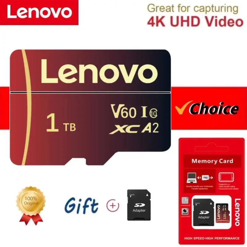 Карта памяти Lenovo SD, флэш-карта Micro TF/SD, 1 ТБ, класс 10