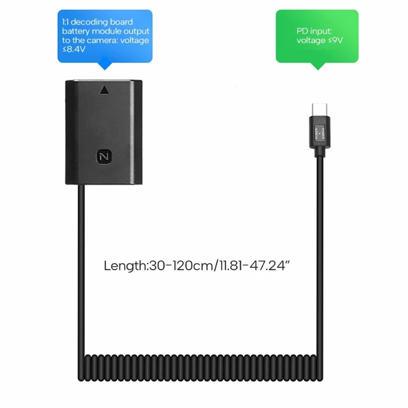 FZ100 Адаптер питания от фиктивной батареи USB Type-C PD Триггеры Имитация батареи X3UF (art.: 3920c348a5351) - 3920c348a5351