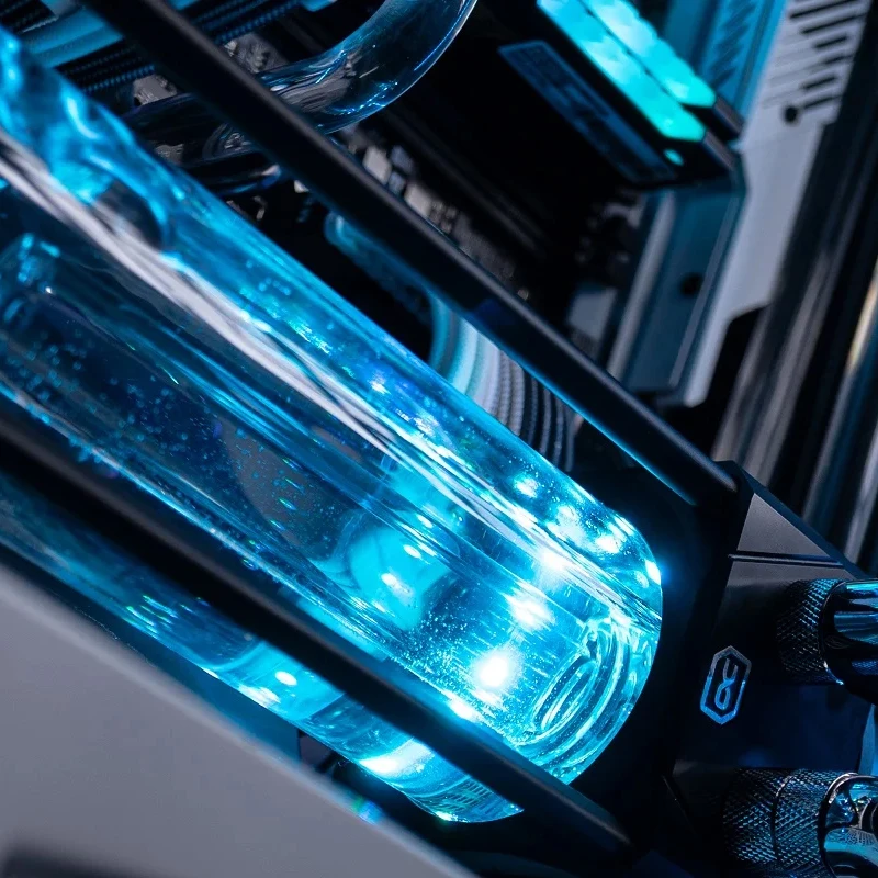 Фото Alphacool 250 мм, совместимые с резервуаром из стекла Aurora, насосы D5/VPP (не в комплект), верхний расширительный резервуар для водяного охлаждения, G1/4