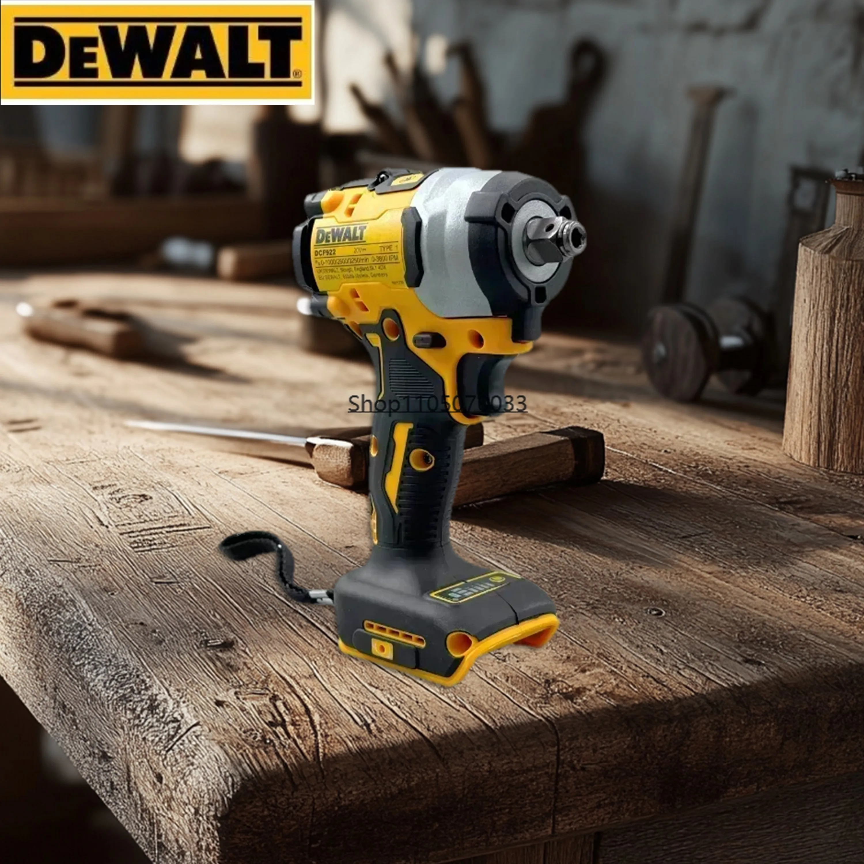 Фото DEWALT DCF922 1/2 дюйма Беспроводной электрический ключ Акумуляторные электроинструменты с переменной скоростью Электрическая дрель №2
