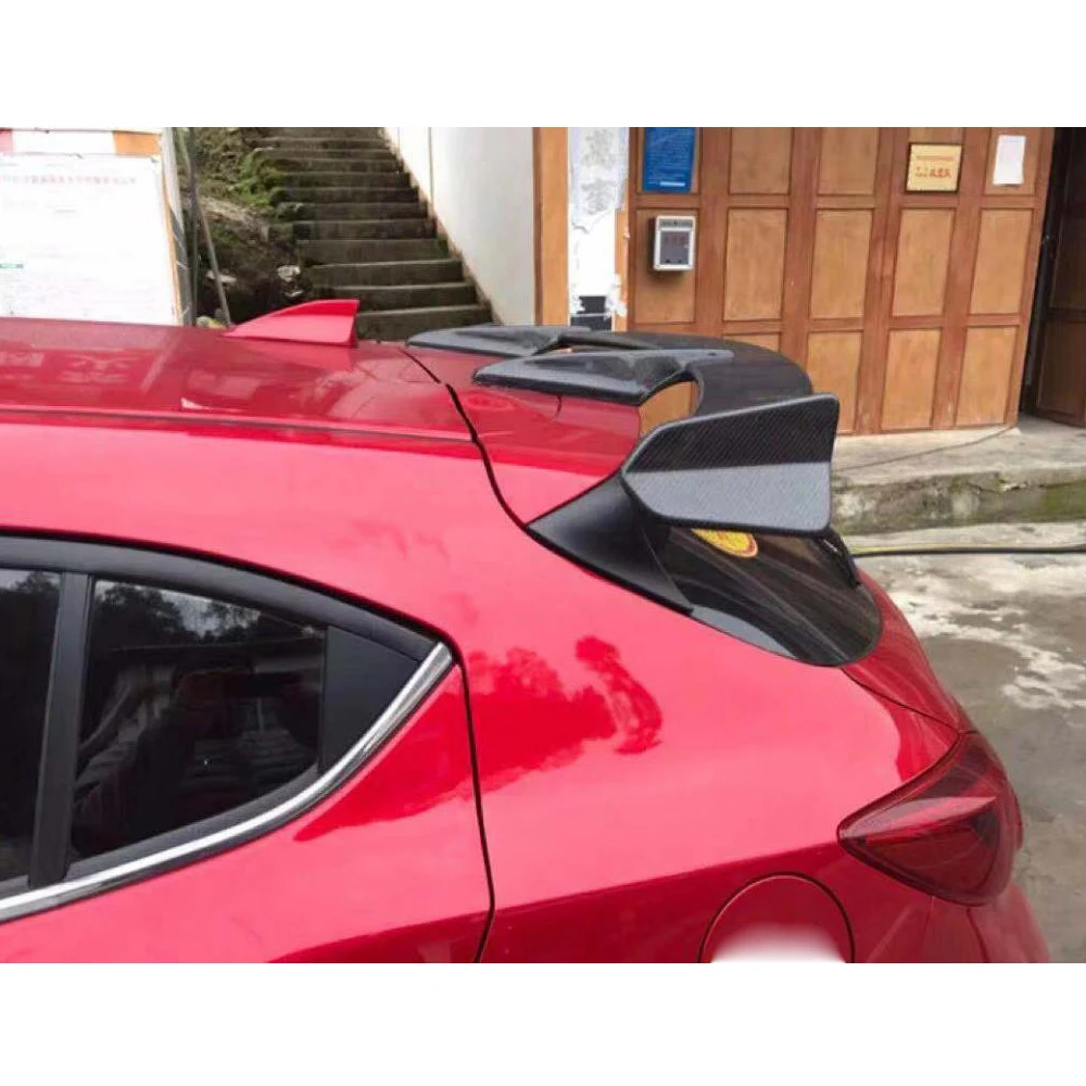 Фото Для Mazda 3 Axela хэтчбек 2014 - 2019 Комплект крыльев багажника отделка задний спойлер на крышу окно №3