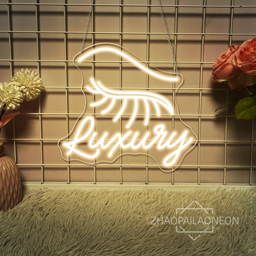 Luxuiy Lash Неоновая светодиодная вывеска Beauty Solon Lash Shop Настенный художественный декор комнаты Неоновые светодиодные фонари USB Lash Украшение комнаты Бизнес-вывески (art.: 3920cb6c7f061) - 3920cb6c7f061