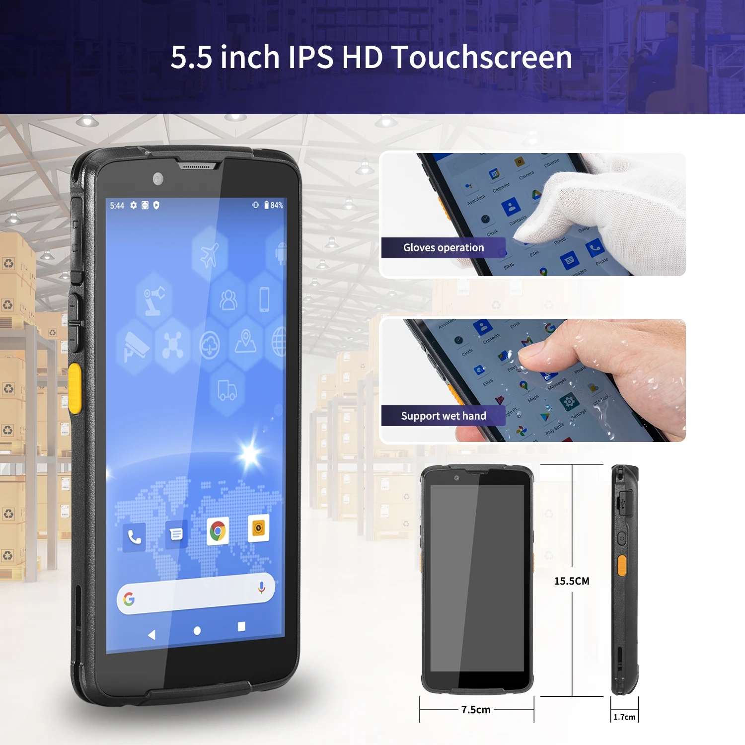 Фото NETUM IP67 Промышленный прочный КПК Newland Android 11, портативный мобильный телефон, 2D-сканер, КПК со штрих-кодом №5