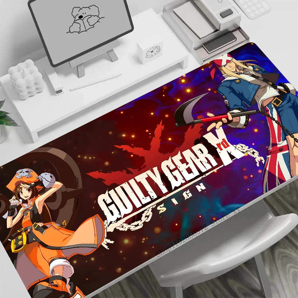 Коврик для мыши Game Guilty Gear, большой игровой коврик для мыши, утолщенный коврик для компьютерной клавиатуры LockEdge, настольный коврик