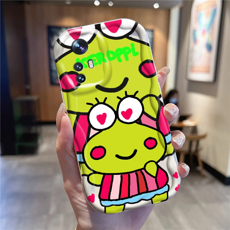 Фото Милый мультяшный чехол Keroppi Sanrio для Xiaomi Mi 14 12 12T 11 Lite Poco M6 X6 X5 X4 X3 M3 F4 Pro GT NFC Wave Oil №3