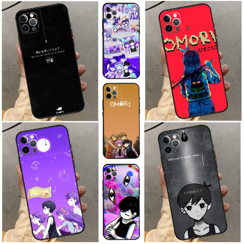 Чехол Omori игровой для телефона iPhone 14 15 Pro Max 11 12 13 Pro X XR XS Max 7 8 14 Plus SE 2020, мягкий чехол