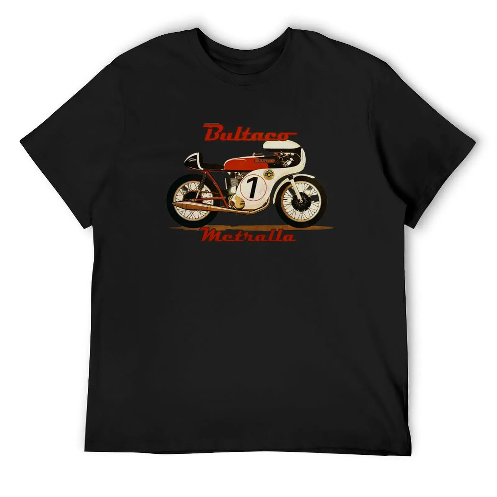 Футболка Bultaco Motorcycle Metralla, летние топы, аниме, корейские модные футболки для мужчин