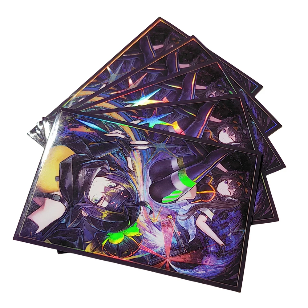 Фото 50 шт. фигурки Yugioh I:P Masquerena, рукава для карт YU-GI-OH! Защитный чехол для лазерной вспышки коллекционных карточек OCG №5
