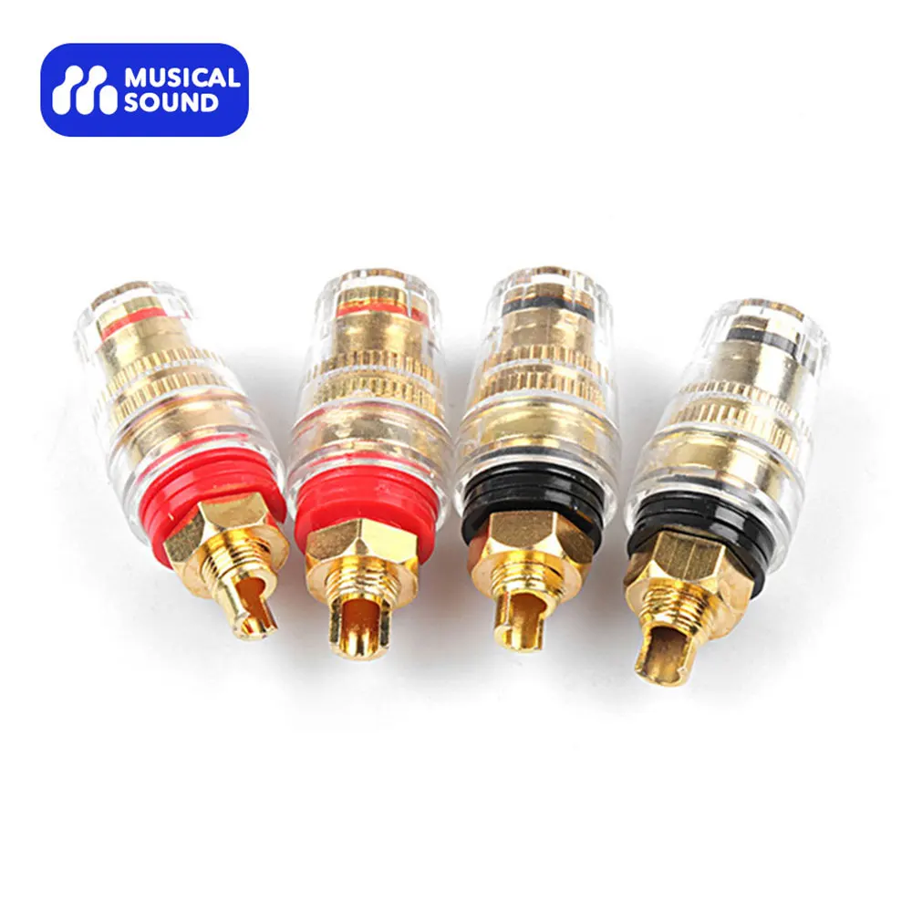 Hi-Fi 4 шт. позолоченный усилитель, колонка, Клеммная панель, связующая колонка, гнездо Hi-Fi, аудиоусилитель, связующая колодка, Клеммная колодка