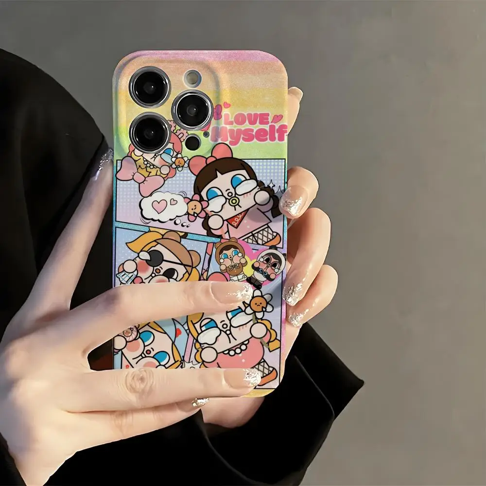 Чехол для телефона с героями мультфильмов C-Crybaby, корейский INS для iPhone 16, 15, 14, 13, 12, 11 Pro Max Plus, роскошный чехол