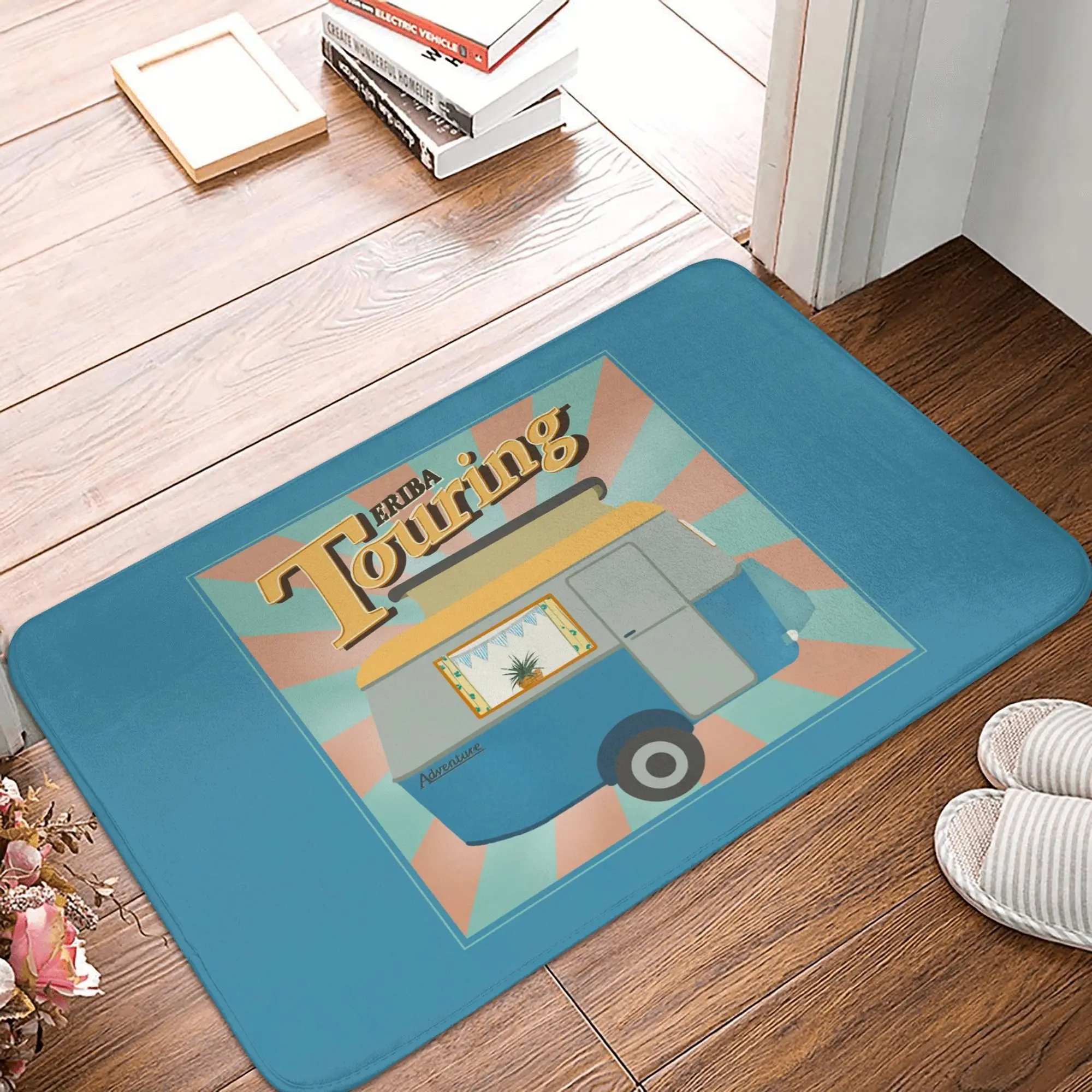 Винтажный туристический коврик Eriba Puck Adventure, напольный коврик, впитывающий ковер, ковер для кухни, входа, дома, балкона, коврики для ног