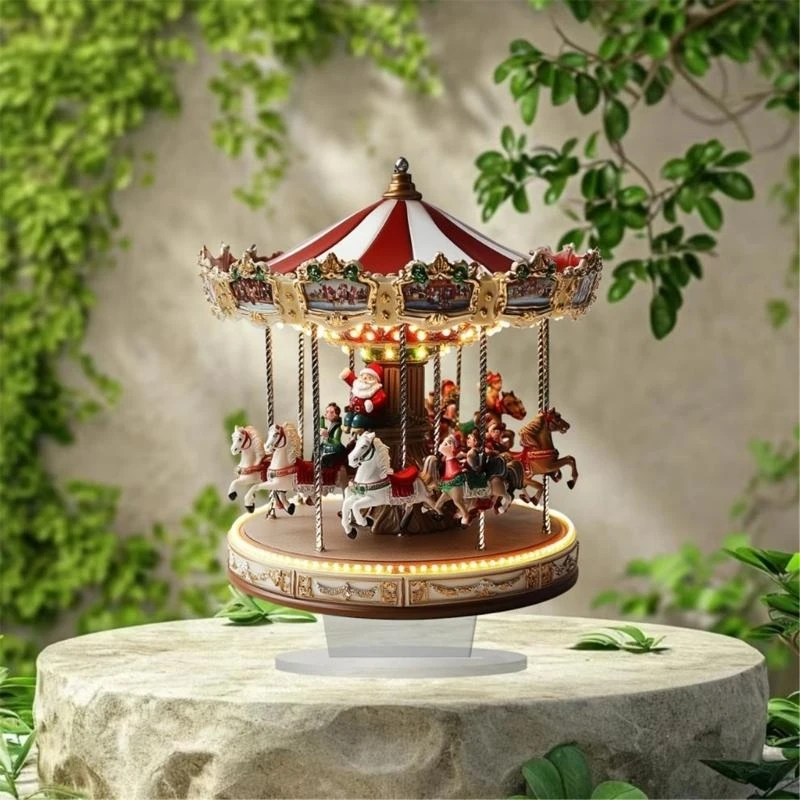 Фото Акриловая 2D Flat Christmas Carousels Desktop Ornament Decorment Table Sign подарок A2BB №5
