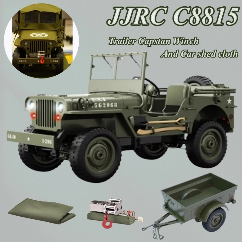 JJRC C8815 детали Радиоуправляемый автомобиль 1941 JEEP WILLYS 2,4 г 4wd RTR Гусеничный альпинистский вес Военный грузовик Внедорожник Игрушка в подарок для детей