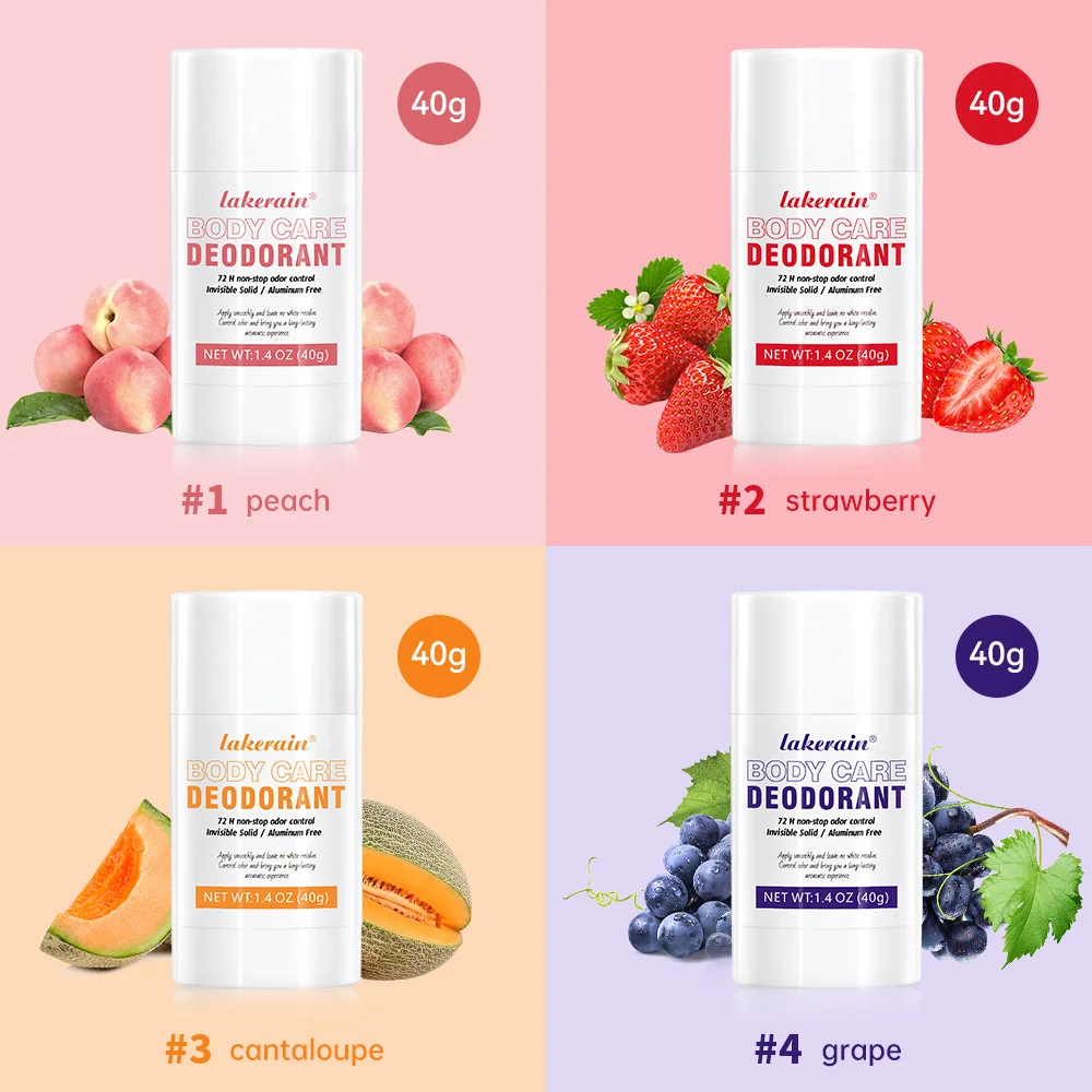 Дезодорант для тела Privated Label Органический персик, клубника, кананталупа, дезодорант со вкусом винограда для женщин Духи и дезодоранты
