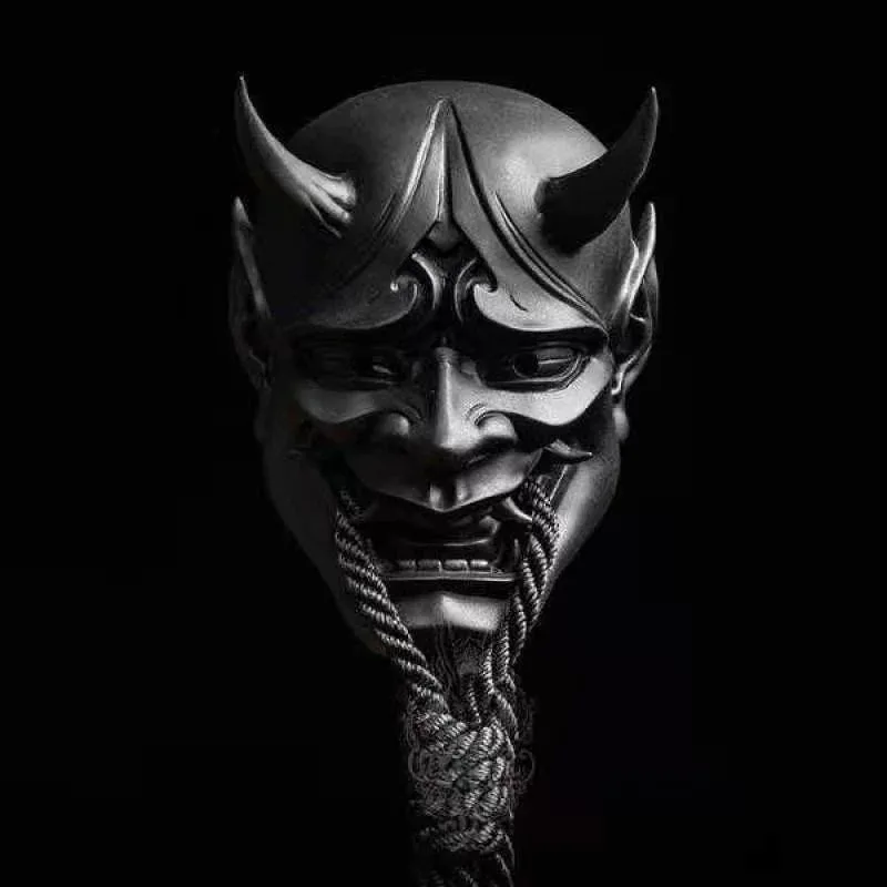 Фото Новая маска Evil Demon Kabuki Samurai Hannya на Хэллоуин, коллекционная декоративная латексная/смола, Япония, Праджня, призрак, страшный маскарад H XM19 №2