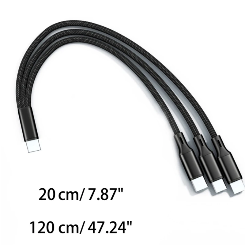 Кабель для быстрой зарядки с несколькими USB-портами, 45 шарикоподшипников, шнур 3 в 1 2 а с универсальным USB-адаптером 3 типа C