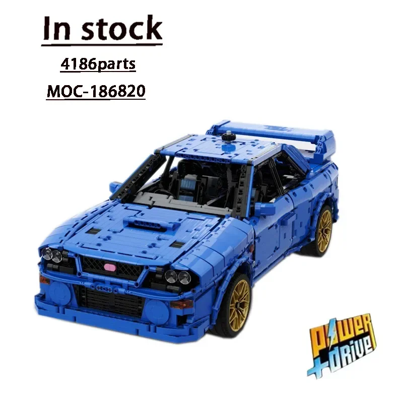 Новинка, модель строительного блока MOC-186820 Blue 22B STiGT Supercar, детали 4186 MOC, креативные строительные блоки для детей и взрослых на день рождения