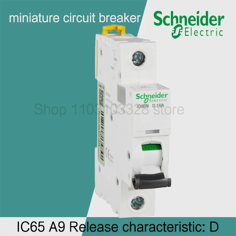 Schneider Electric Acti9 iC65N 1P MCB Миниатюрный автоматический выключатель D 1A 2A 4A 6A 10A 16A 20A 25A 32A 40A 50A 63A Воздушный выключатель