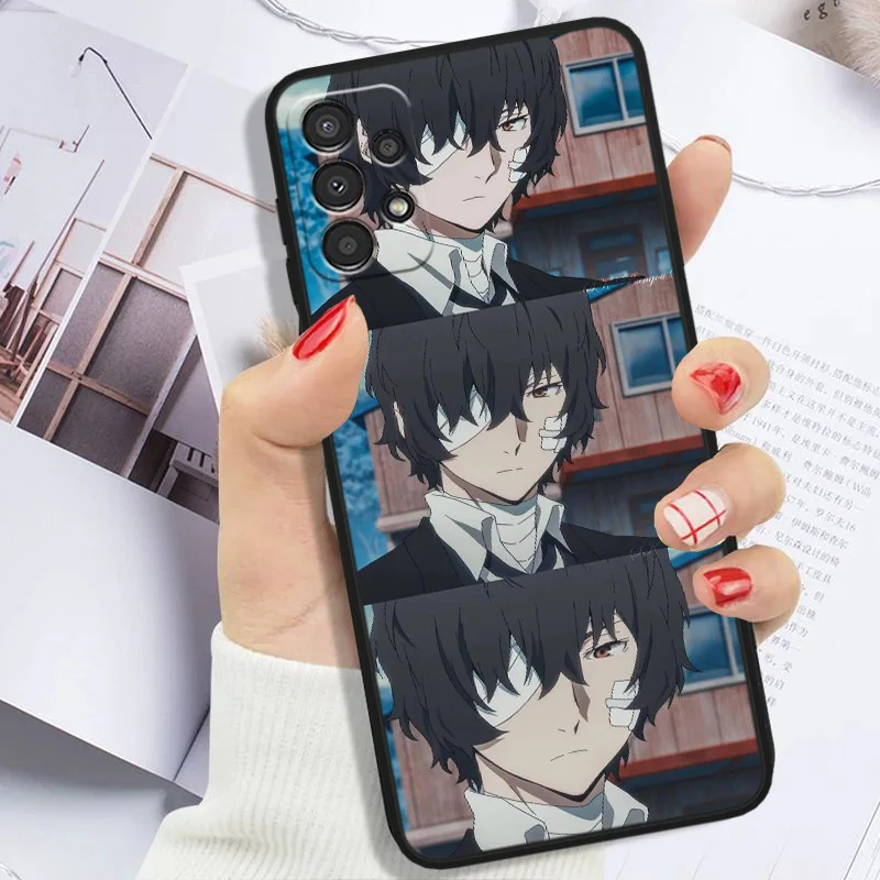 Фото Черный телефонный чехол Bungo бродячие собаки для Samsung Galaxy S24 S23 S22 S21 S20 S10E Ultra Plus Lite FE, силиконовый чехол, мягкий чехол №4