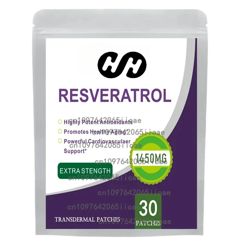 Транспьютерные пластыри Resveratrol Антиоксидант помогает поддерживать антивозрастную и иммунную систему 30 пластырей