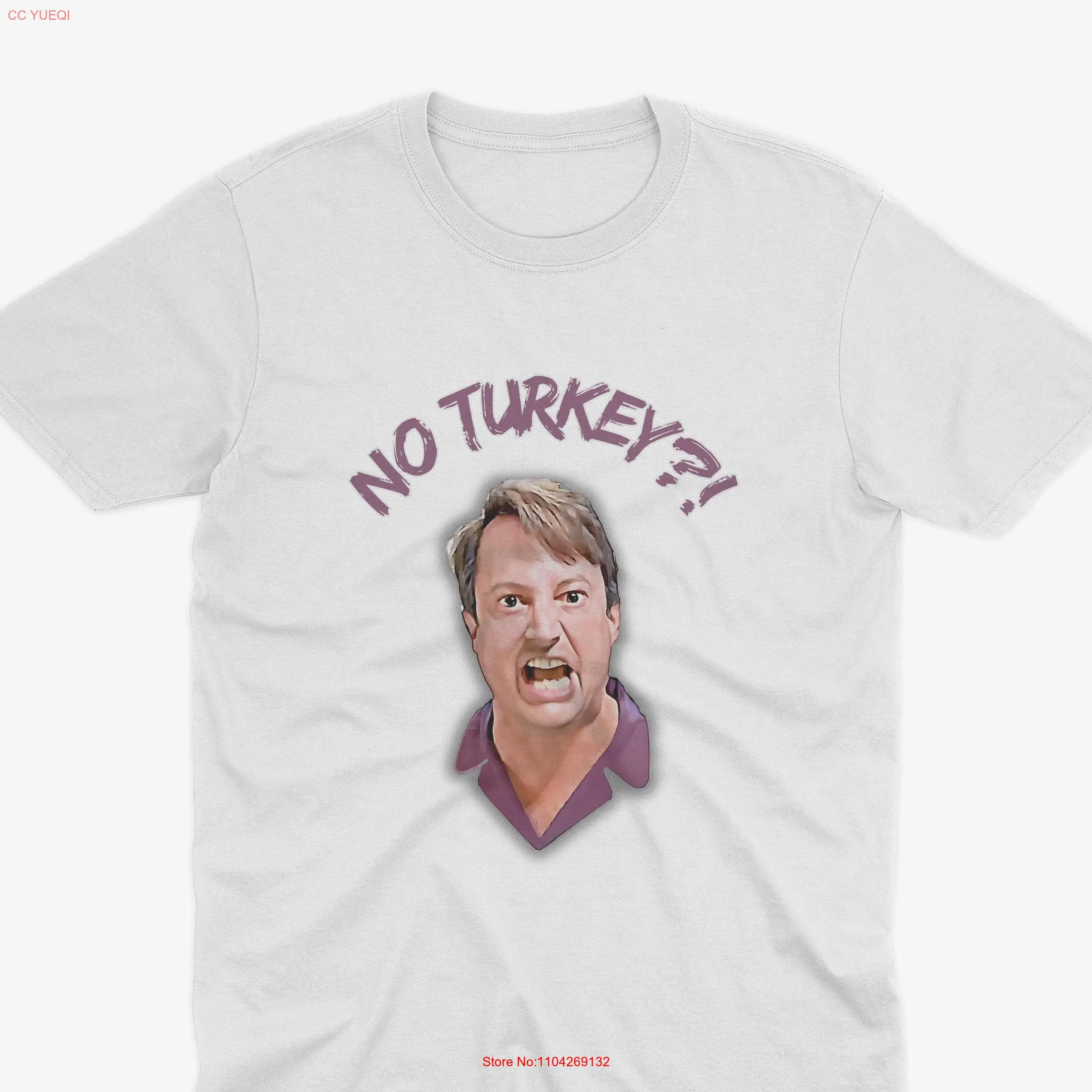 Футболка Christmas Peep Show NO TURKEY в стиле фаната ArT Mark Corrigan с длинными или короткими рукавами