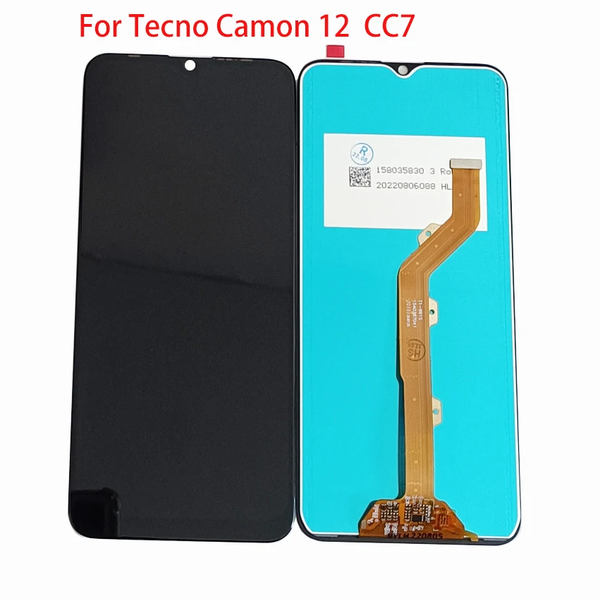 Фото 6,52 дюйма для Infinix Hot 8 X650 8 Lite X650B Pro X650C Tecno Camon 12 CC7 Spark 4 KC2 KC8 ЖК-дисплей с цифровым преобразователем сенсорного экрана №4