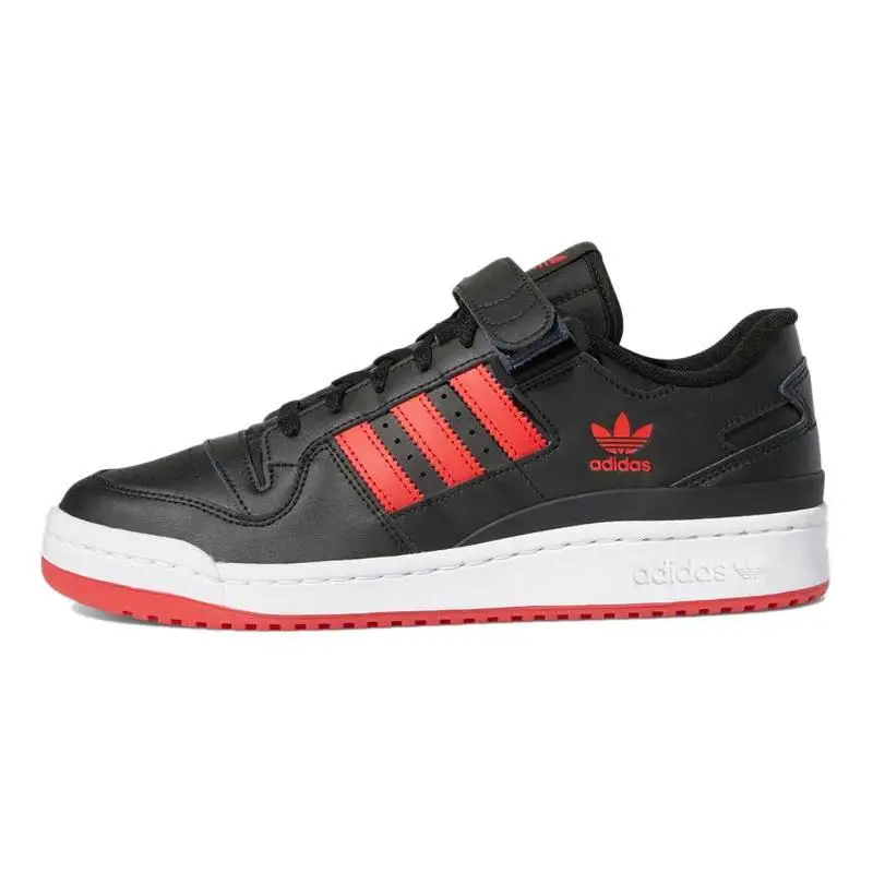Adidas Originals FORUM Обувь для скейтбординга Унисекс Низкие черные/красные кроссовки GW1613